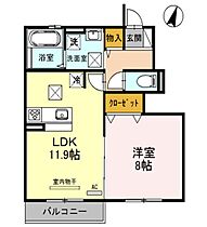 兵庫県姫路市大津区天満（賃貸アパート1LDK・1階・48.42㎡） その2