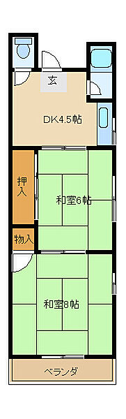 兵庫県神戸市垂水区塩屋町4丁目(賃貸アパート2DK・2階・40.68㎡)の写真 その2