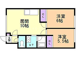 スウィートキャンディ 2LDKの間取図画像