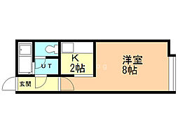 ノースランド西町A 1Kの間取図画像