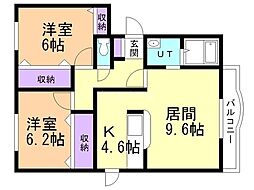 間取図画像 2LDK