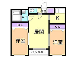 間取図画像 2LDK