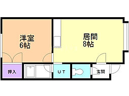 テイクファイブ 1LDKの間取図画像