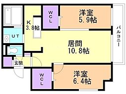 間取図画像 2LDK