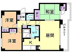 スターヒル富丘 3LDKの間取図画像