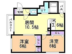 間取図画像 2LDK