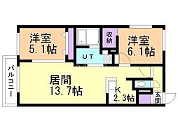 間取図画像 2LDK