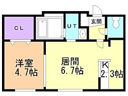 間取図画像 1LDK