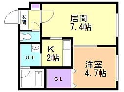 間取図画像 1LDK