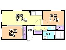 間取図画像 2LDK