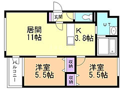 間取図画像 2LDK