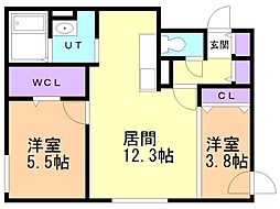 札幌市営東西線 発寒南駅 徒歩10分 3階/-