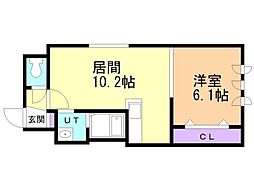 間取図画像 1LDK