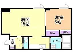 XEBEC-9 1LDKの間取図画像