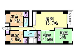 琴似グランドコープA棟 4LDKの間取図画像