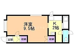 Agate 1Kの間取図画像