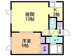 アルバ3・3 1LDKの間取図画像
