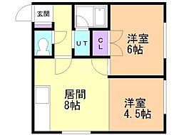 ビラNY 2LDKの間取図画像