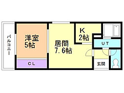 シャイニングライブ3 1LDKの間取図画像