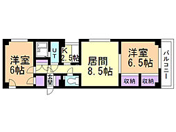 OMレジデンス発寒北 2LDKの間取図画像