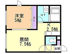 サンテラス手稲本町 1LDKの間取図画像