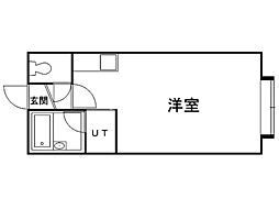 アリスハイム 1Kの間取図画像