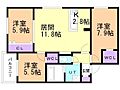 porte-bonheu4階10.4万円