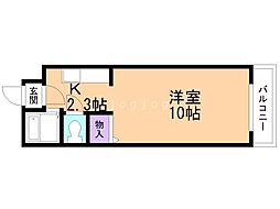 ドミニオン・山の手 1Kの間取図画像