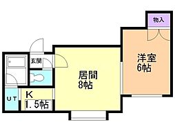 グリザヴェラ15 1LDKの間取図画像