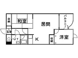 メゾンアストラルアケボノ 2LDKの間取図画像