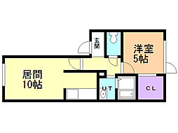 シャーメゾンマルシェ 1LDKの間取図画像