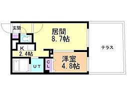 ブランシャールコトニステーション 1LDKの間取図画像
