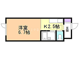 HiLLsLaMer 1Kの間取図画像