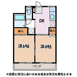 エーデルハイツ 1階2Kの間取り