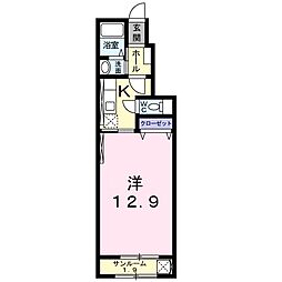 リヴフリーリ2 1Kの間取図画像