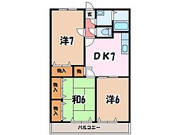マンションぶなの樹 3DKの間取図画像