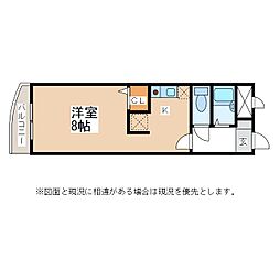 センターイン伊勢町 1Kの間取図画像