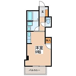 ラ・ポート 1Kの間取図画像