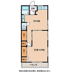 MIハイツ 1DKの間取図画像