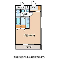 マンション仁木 ワンルームの間取図画像