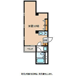 仲ノ町片桐屋ビル ワンルームの間取図画像