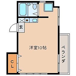 サンコーポ堀 ワンルームの間取図画像