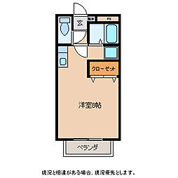 レジデンスミウラ ワンルームの間取図画像