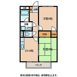 サープラスツー清水 2DKの間取図画像