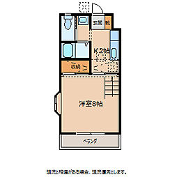 グリーンハイツ 1Kの間取図画像
