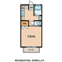 ウェスト・コート 1Kの間取図画像
