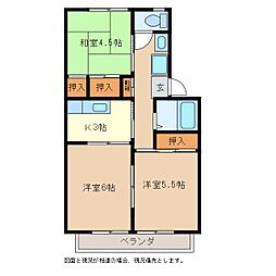 プレジール塩川 3Kの間取図画像