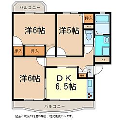 LASAISON高見澤 3DKの間取図画像