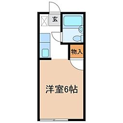 西長野フジハイツ 1Kの間取図画像