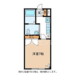 ピュア本郷 1Kの間取図画像